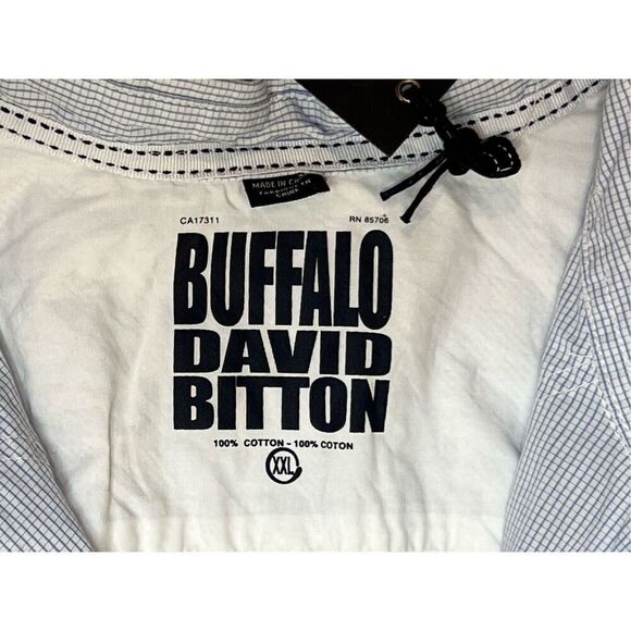 Buffalo David Bitton Saron Western‎ Blue Check Button Up Shirt sz XXL NWT - Picture 3 of 14